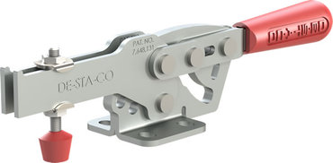 2017-U-LS-BLK Increased handle clearance reduces pinch points. Flanged base, Adjustable pre-load 2017-U-LS-BLK 2017 - Horizontal Hold-Down Toggle Locking Clamp