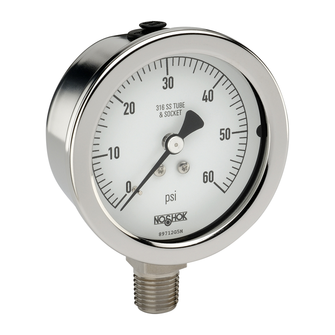 25-400-60-psi/kg/cm2 400/500 Series All Stainless Steel Dry and Liquid Filled Pressure Gauges