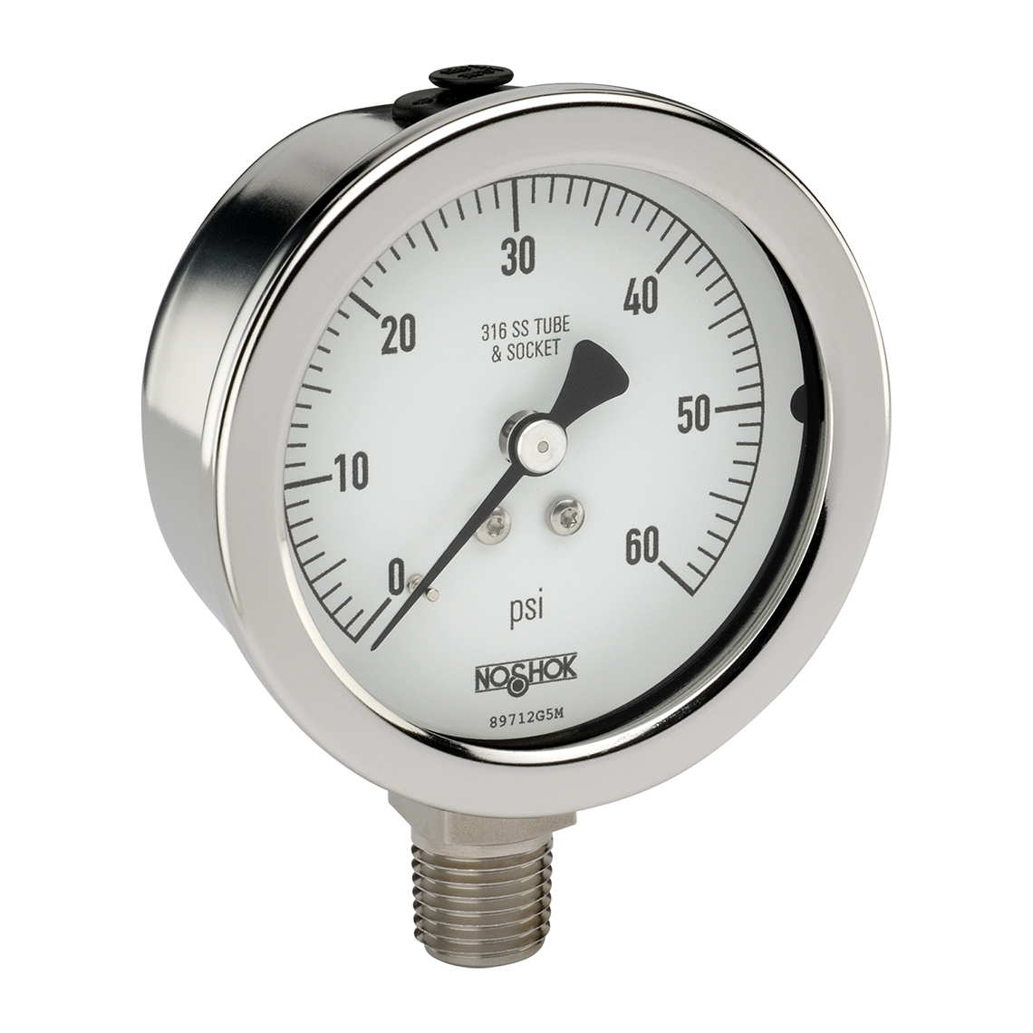 25-400-1500-psi/kg/cm2 400/500 Series All Stainless Steel Dry and Liquid Filled Pressure Gauges