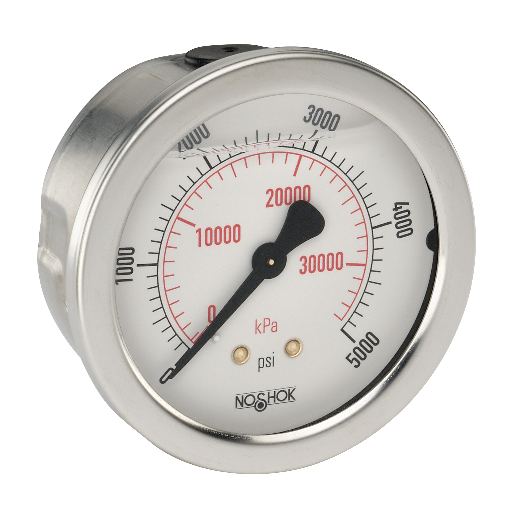 25-911-10000-psi/kPa-GY40 900 Series ABS and Stainless Steel Liquid Filled Pressure Gauges