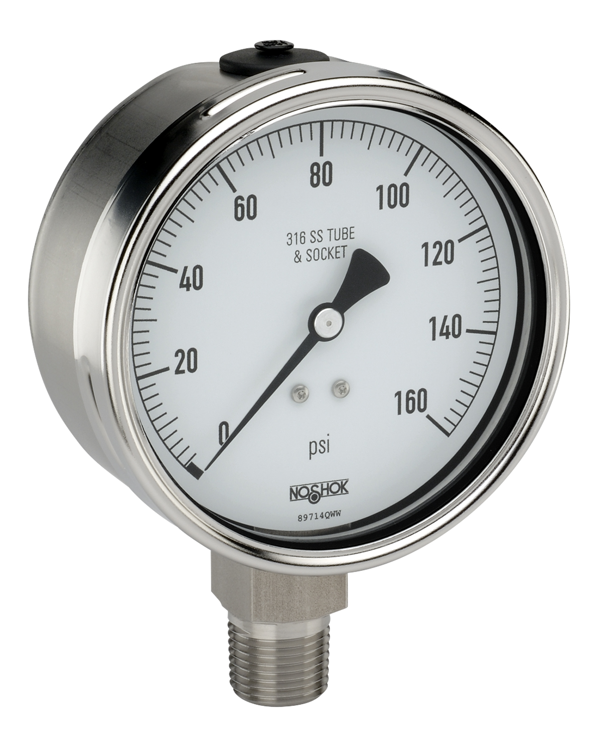40-500-2000-psi/bar-1/4 400/500 Series All Stainless Steel Dry and Liquid Filled Pressure Gauges