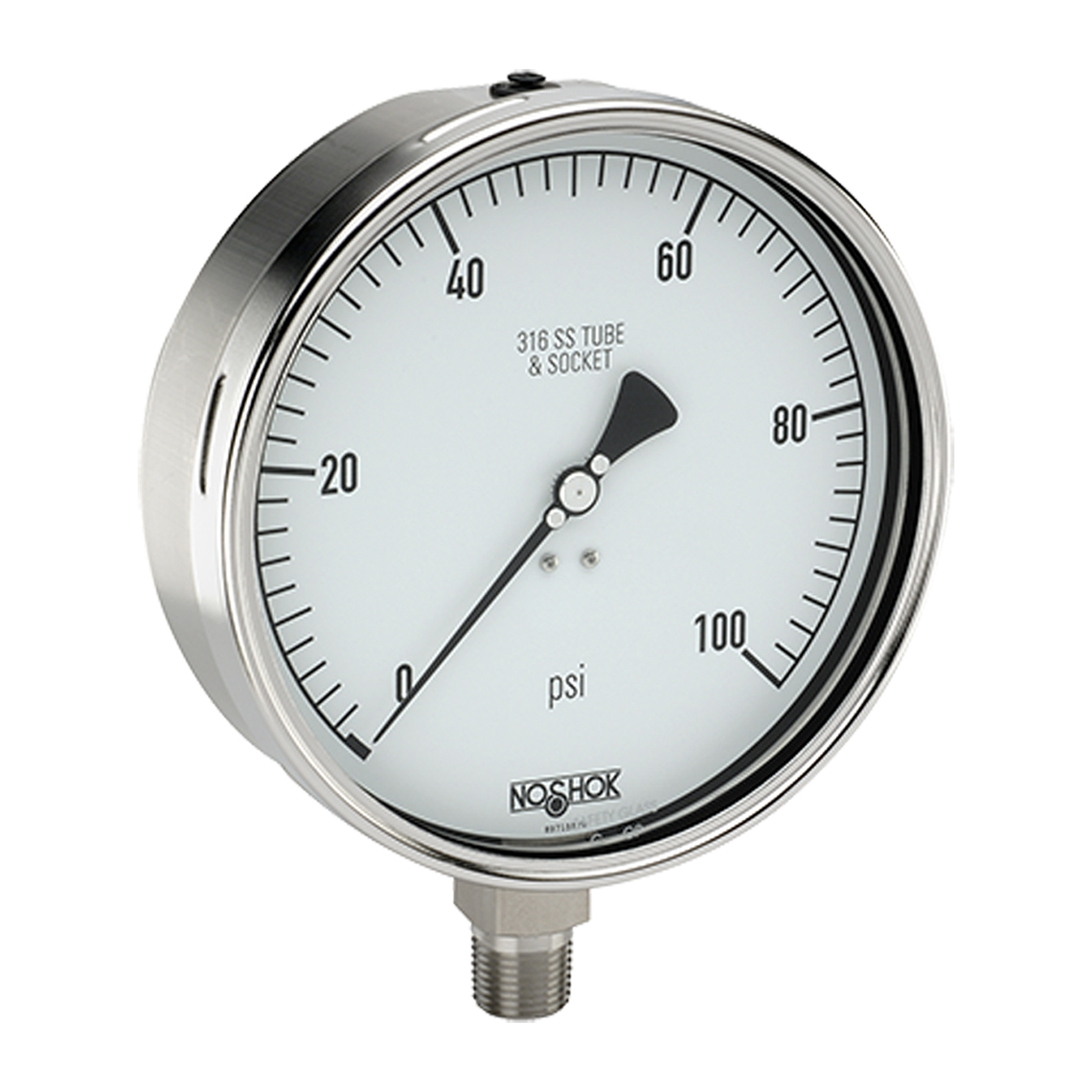 60-400-2000-psi 400/500 Series All Stainless Steel Dry and Liquid Filled Pressure Gauges
