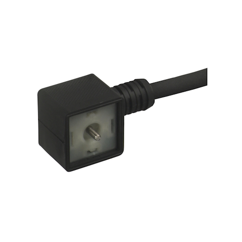 DIN connectors feature an overmolded length of cable. Multiple cable jacket materials and colors available. Optional lighted or unlighted as well as with or without suppression and with free-cut cable or with connectors on the opposing end. DIN Cordset