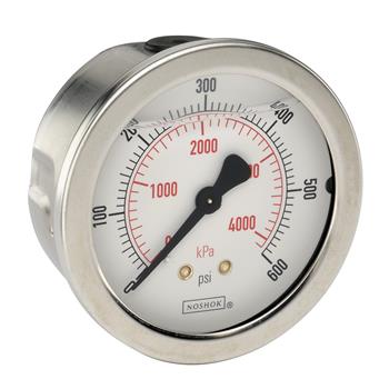 25-911-SST-600-psi/kPa-PMC 900 Series ABS and Stainless Steel Liquid Filled Pressure Gauges