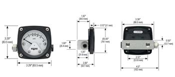 25-1012-P60-A2P-3 1000 Series Piston Type Differential Pressure Gauges