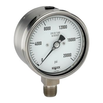 40-402-75000-psi 400/500 Series All Stainless Steel Dry and Liquid Filled Pressure Gauges